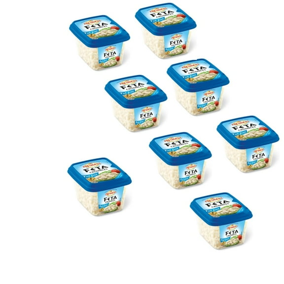 President Fat Free Feta Cheese Crumbles, 6OZ, 8 Pack