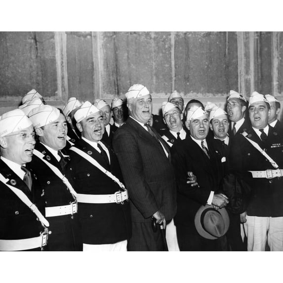 President Franklin Roosevelt Singing 'Home On The Range' With The American Legion Glee Club Of Syracuse History (