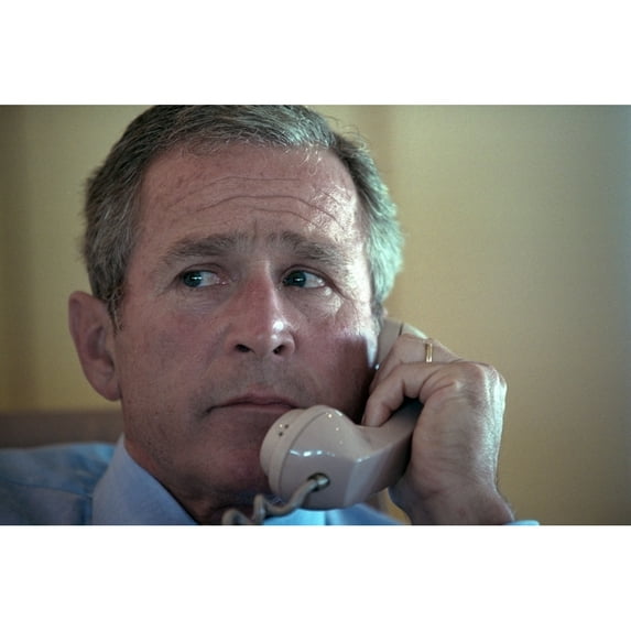 President George W. Bush On The Phone Aboard Air Force One On Sept. 11 History (24 x 18)