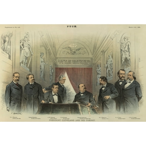 President Grover Cleveland And His Cabinet History (36 x 24)