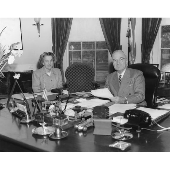 President Harry Truman Dictating To His Secretary History (36 x 24)