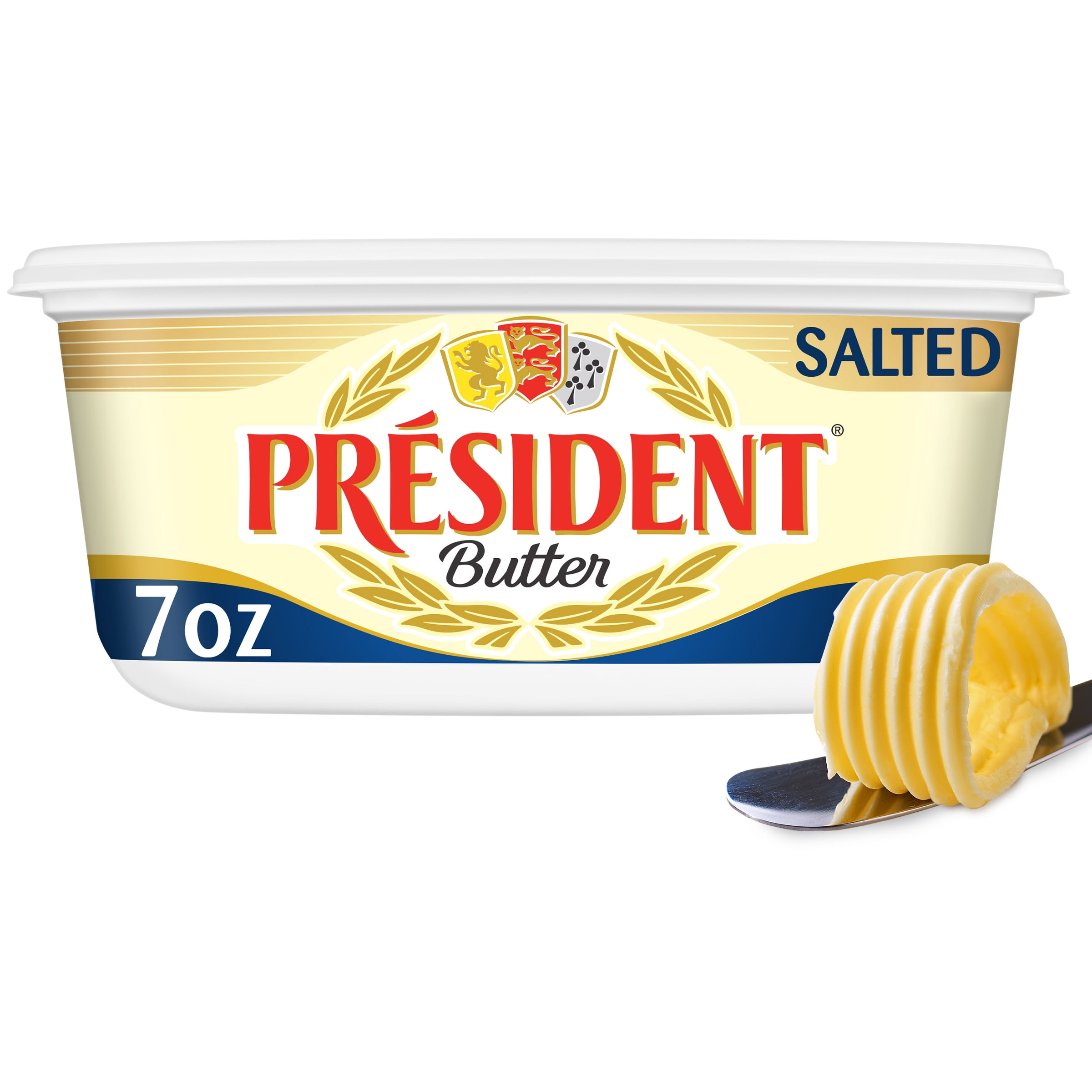 President Imported Salted Butter Tub, 7 oz, 1 Count (Refrigerated)