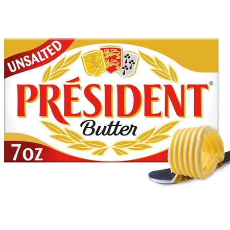 President Imported Unsalted Butter Bar, 7 oz, 1 Count (Refrigerated) (Full)