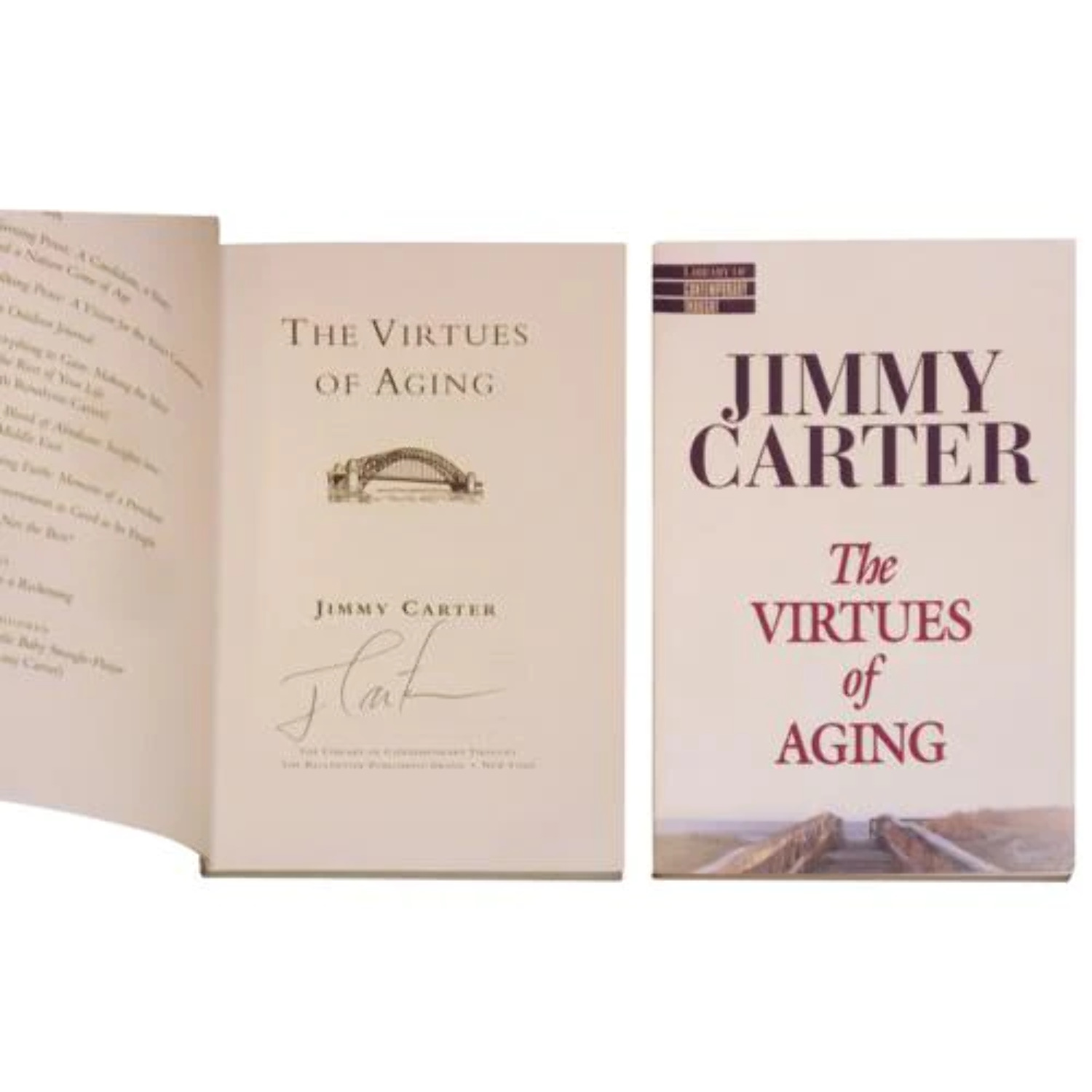 President Jimmy Carter Autographed (Virtues of Aging) Book