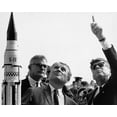 thumbnail image 1 of President John F. Kennedy JFK & Dr. von Braun - 24x36 Inch Laminated Poster - Stunning Detail and Bold Colors, 1 of 4