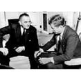thumbnail image 1 of President John Kennedy Meeting With Vice President Lyndon Johnson. Lbj Reported About His Recent Goodwill Tour Of, 1 of 2