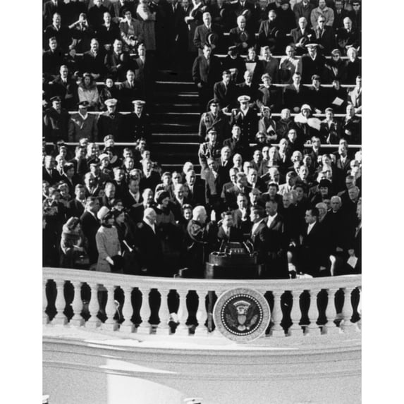 President John Kennedy Takes The Oath Of Office Administered By Chief Justice Earl Warren. Jan. 20 History