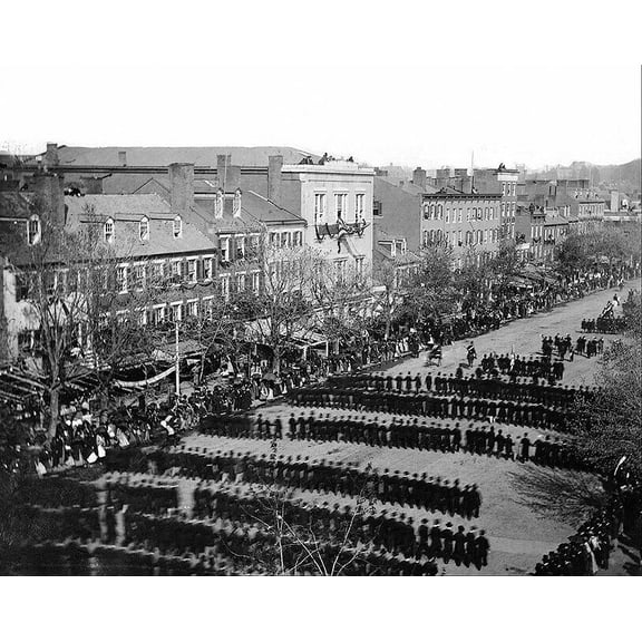 President Lincoln Funeral Procession 1865 - 20x30 Inch Laminated Poster - Stunning Detail and Bold Colors