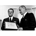 thumbnail image 1 of President Lyndon Johnson Presents The Annual 'Big Brother Of The Year' Award To Evangelist Billy Graham. May 10 History, 1 of 2