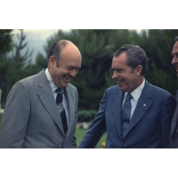 President Nixon With Melvin Laird His Secretary Of Defense From 1969-73. Laird Invented The Term 'Vietnamization' For The Unsuccessful Strategy Of Transferring Fighting Responsibility To The South
