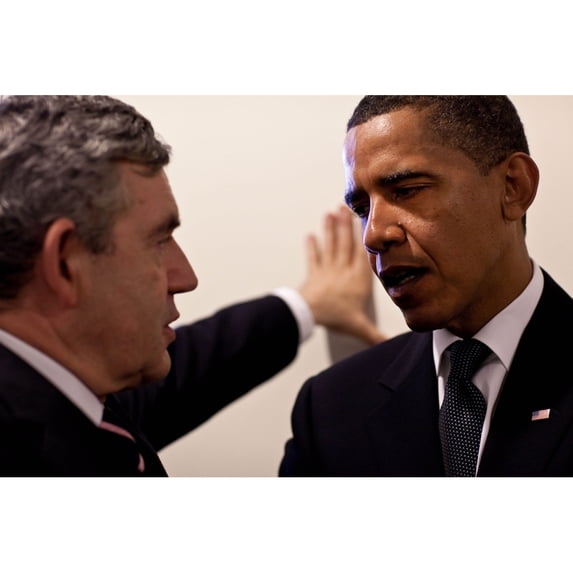 President Obama Confers With British Prime Minister Gordon Brown Following The Un Security Council Meeting New York
