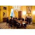 thumbnail image 1 of President Obama Hosts A Working Dinner During The Palestinian-Israeli Talks At The White House. Clockwise From Left King Abdullah Ii Hillary Clinton Benjamin Netanyahu Mahmoud Abbas Tony Blair Hosni, 1 of 1