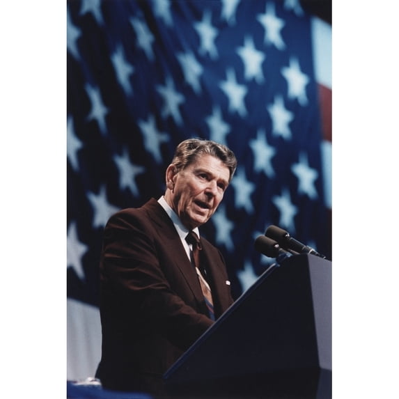 President Reagan Speaking At A Rally For Representative Broyhill In Greensboro North Carolina. June 4 1986.
