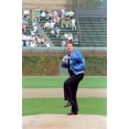thumbnail image 1 of President Reagan Throwing Out The First Pitch At A Baseball Game Between Chicago Cubs And Pittsburgh Pirates At Wrigley Field Chicago Illinois. Sept. 30 1988 Field Chicago Illinois. Sept. 30 1988, 1 of 1
