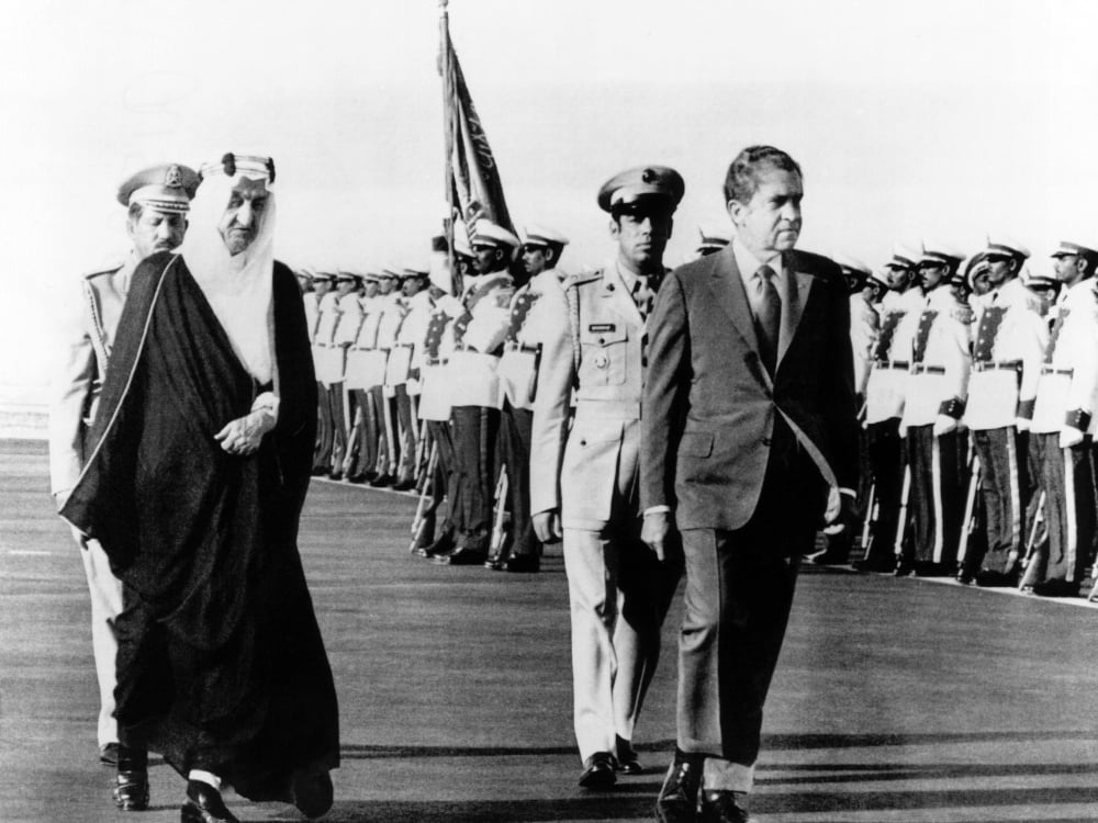 President Richard Nixon And King Faisel Review An Honor Guard During Arrival Ceremonies In Jeddah History