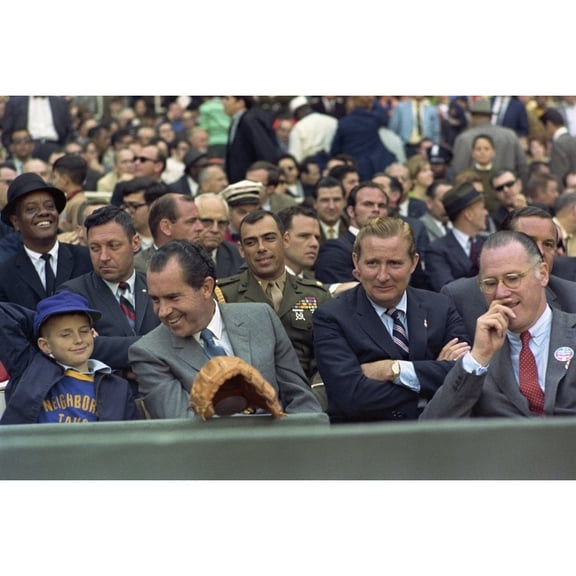 President Richard Nixon Enjoys Opening Day At Rfk Stadium History (36 x 24)