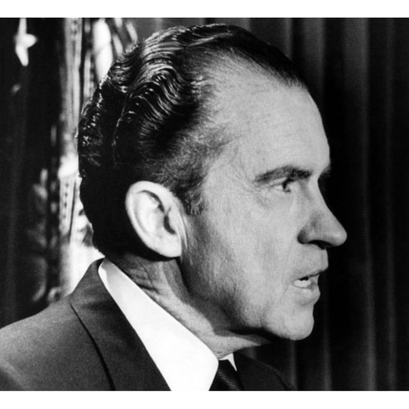 President Richard Nixon In The White House After Giving A Nationally Broadcast Speech History