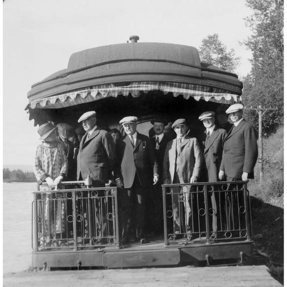 President'S Train In Alaska With Some Of The Entourage Of Seventy-Five On The Cabouse History