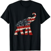 NOOZUO President Trump 2024 Republican Elephant Trump Supporter T-Shirt