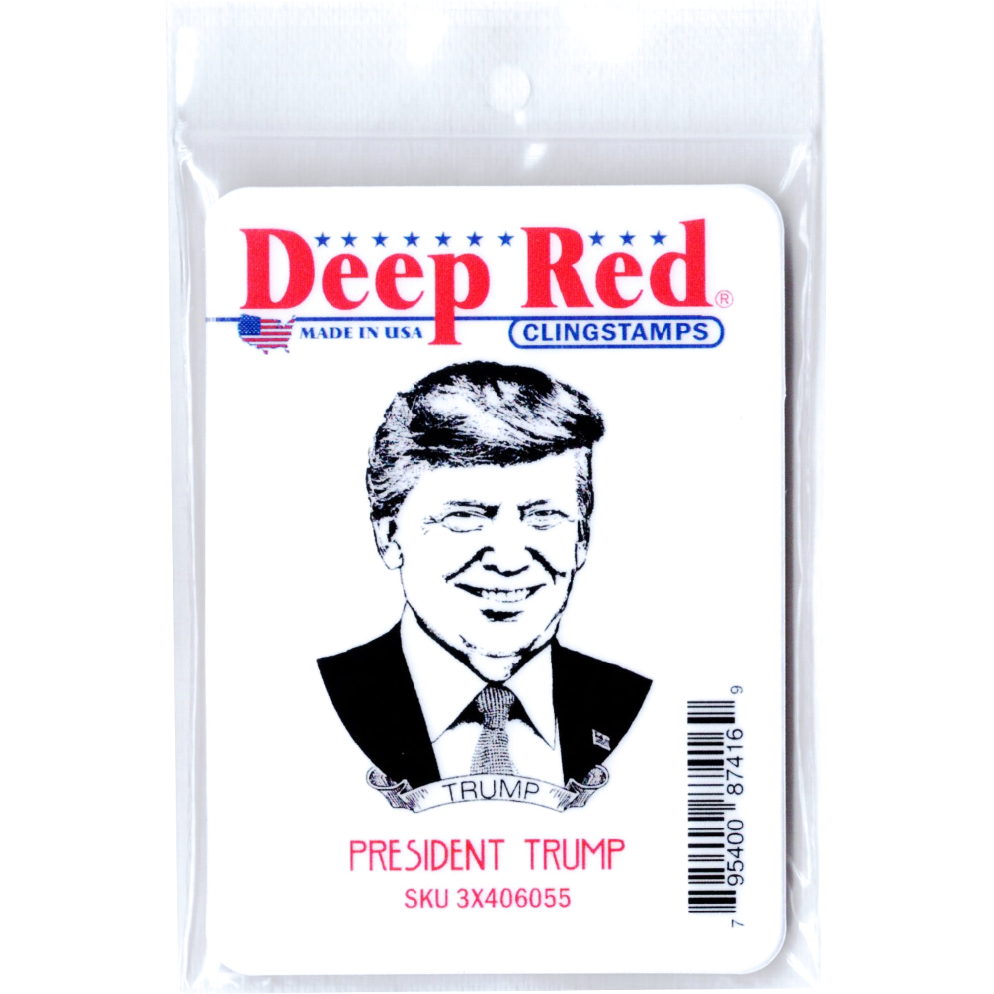 President Trump Rubber Cling Stamp