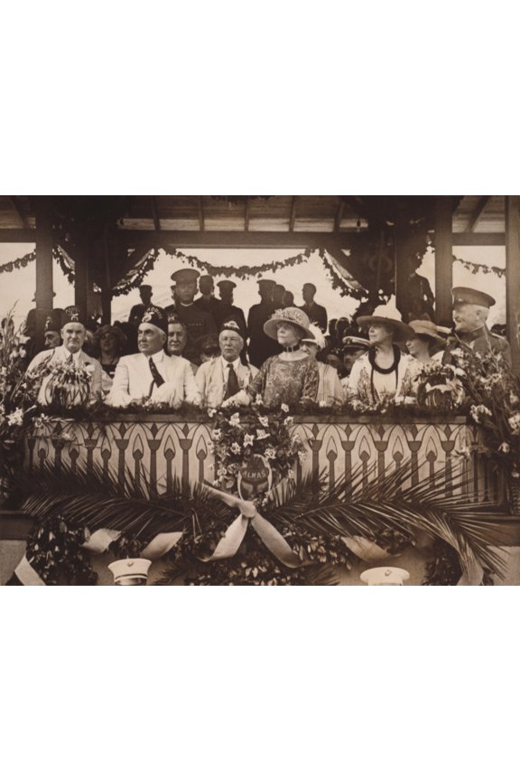 President Warren And Florence Harding Watch The Parade Of Shrine Temple Units Pass The White House. With Them Is Imperial Potentate James B. Mccandless Of Aloha Temple And Mrs. Mccandless History (24