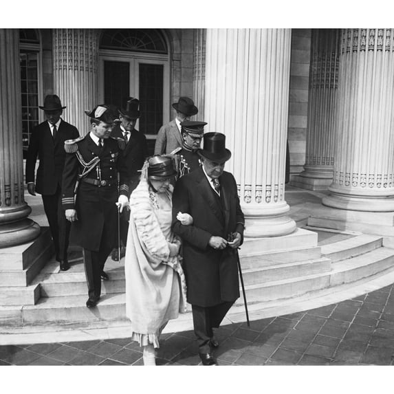 President Warren Harding And First Lady Florence Kling Harding Leaving Continental Hall. April 16 History