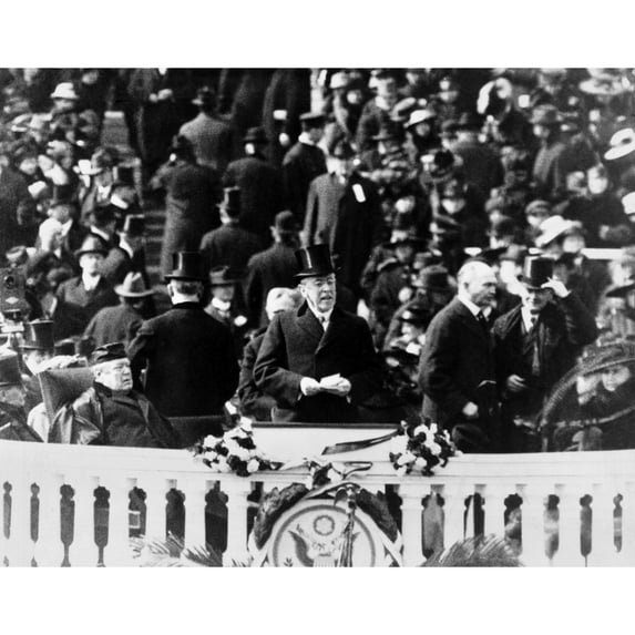 President Woodrow Wilson With Speech In Hand History (36 x 24)