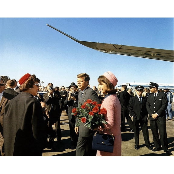 President and First Lady Kennedy at Dallas - Style A - 20x30 Inch Laminated Poster - Stunning Detail and Bold Colors