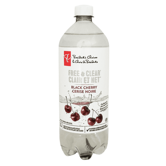 President's Choice Black Cherry Flavored Sparkling Water, 1L/35.2 fl oz