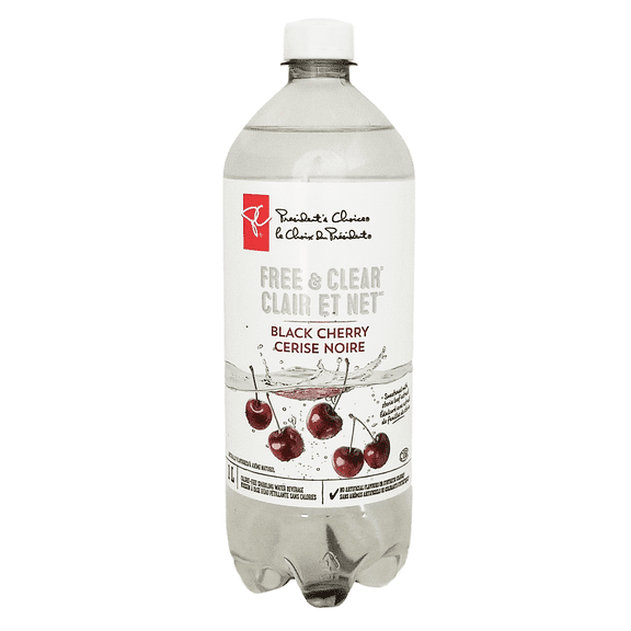 President's Choice Black Cherry Flavored Sparkling Water, 1L/35.2 fl oz