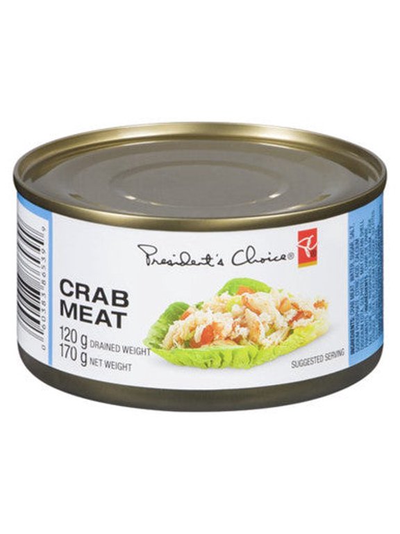President's Choice Crabmeat, 170g/6 oz., (Imported from Canada)