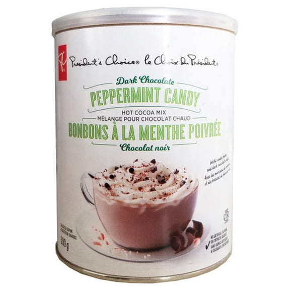 President's Choice Dark Chocolate Peppermint Candy Hot Cocoa Mix, 500g/17.5 oz