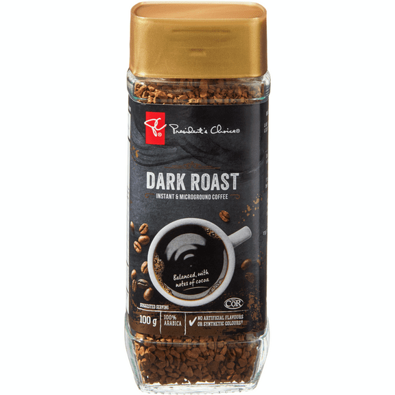 President's Choice Dark Roast Instant Coffee, 100g/3.5 oz