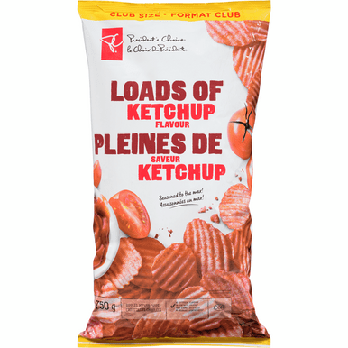President's Choice Loads of Ketchup Flavour Chips 750g, 26.45oz