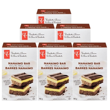 President's Choice Nanaimo Bar Baking Mix - 740g (6 Pack) for Easy Desserts