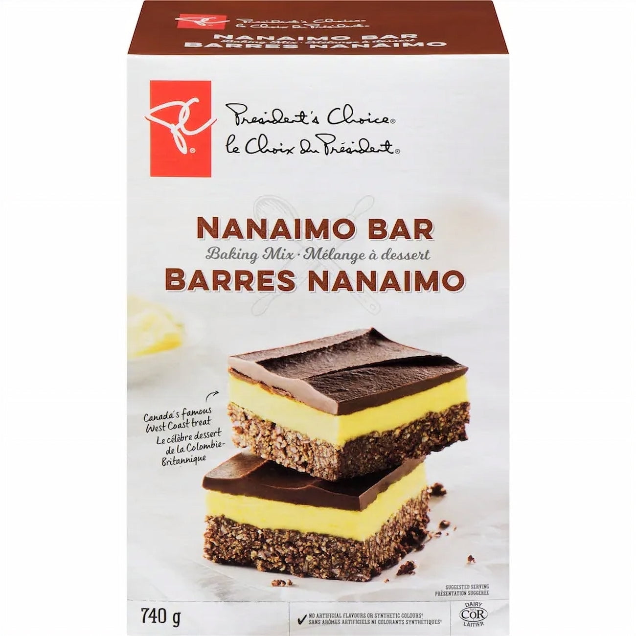 nanaimo★ President's Choice, Nanaimo Bar Baking Mix, 740g, Canadian dessert