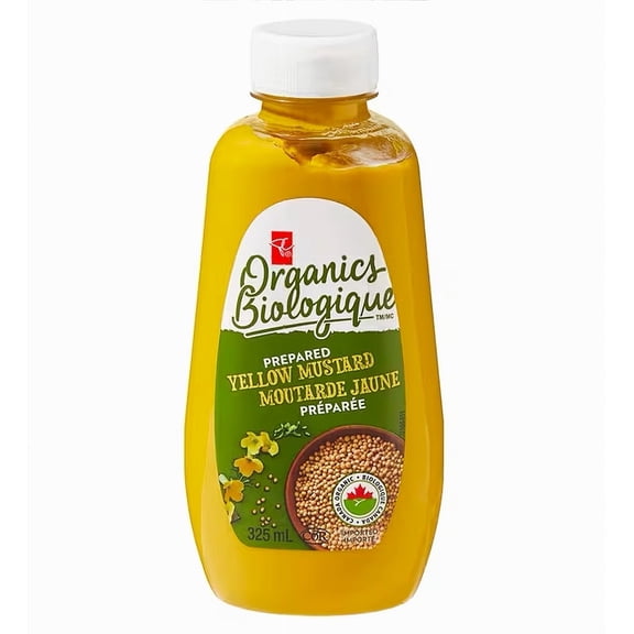 President's Choice Organic Yellow Mustard 325ml | Natural Condiment