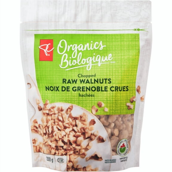President's Choice Organics Chopped Raw Walnuts, 200g/7 oz