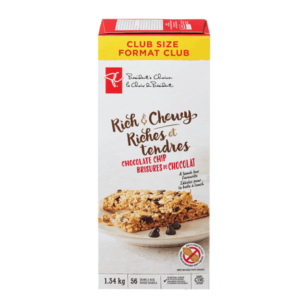 President's Choice Rich & Chewy Chocolate Chip Granola Bars, 56 count, 1.34kg/2.9 lb