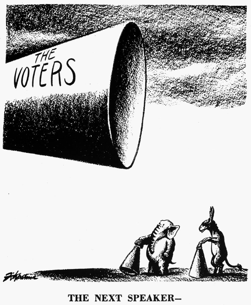 Presidential Campaign 1948. N'The Next Speaker.' Cartoon 31 October ...