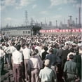 thumbnail image 1 of Presidential Candidate Dwight Eisenhower Speaking To A Crowd At A Whistle-Stop Event Near A Midwest Steel Mill. Sept. 16, 1 of 2