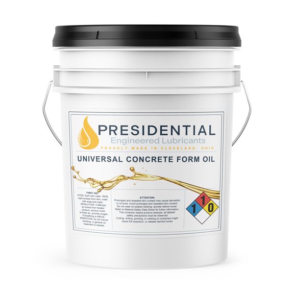 Presidential Concrete Form Oil Prevents Concrete Sticking to Forms 5 Gallon