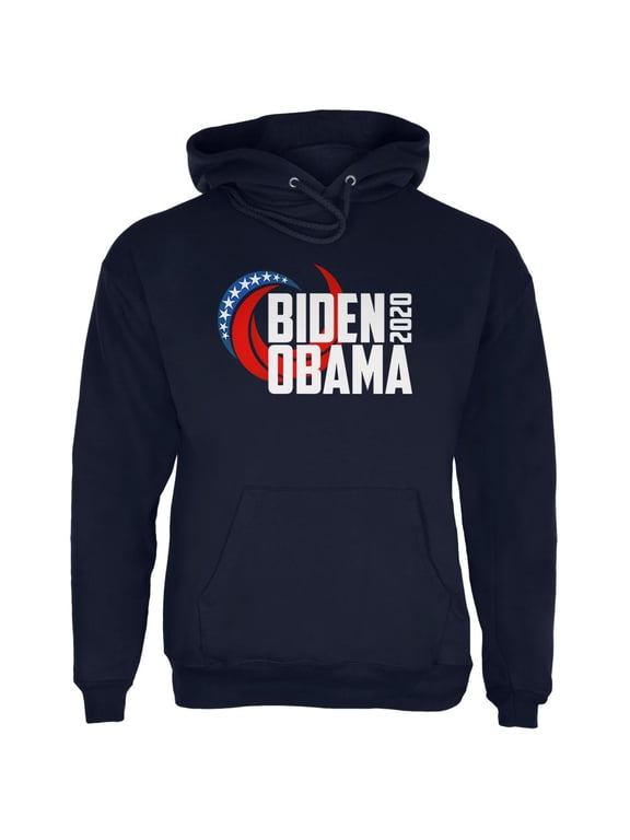 Presidential Election 2020 Biden Obama Swoosh Mens Hoodie Navy LG