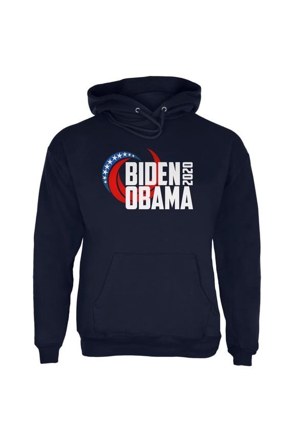 Presidential Election 2020 Biden Obama Swoosh Mens Hoodie Navy X-LG
