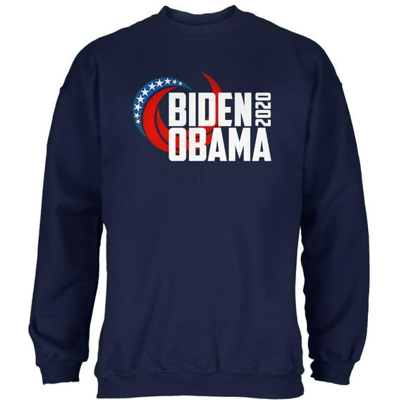 Presidential Election 2020 Biden Obama Swoosh Mens Sweatshirt Navy LG