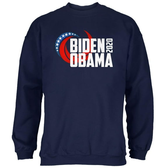 Presidential Election 2020 Biden Obama Swoosh Mens Sweatshirt Navy LG