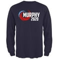 thumbnail image 1 of Presidential Election 2020 Chris Murphy Swoosh Mens Long Sleeve T Shirt Navy 3X-LG, 1 of 1