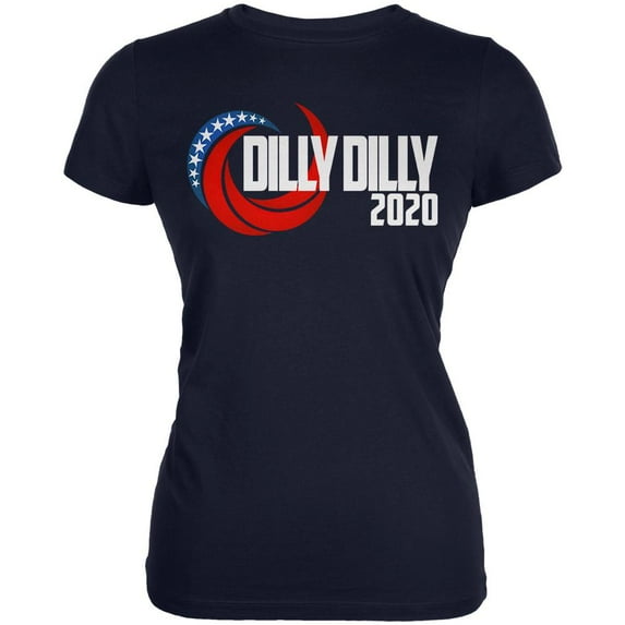 Presidential Election 2020 Dilly Dilly Swoosh Funny Juniors Soft T Shirt Navy MD