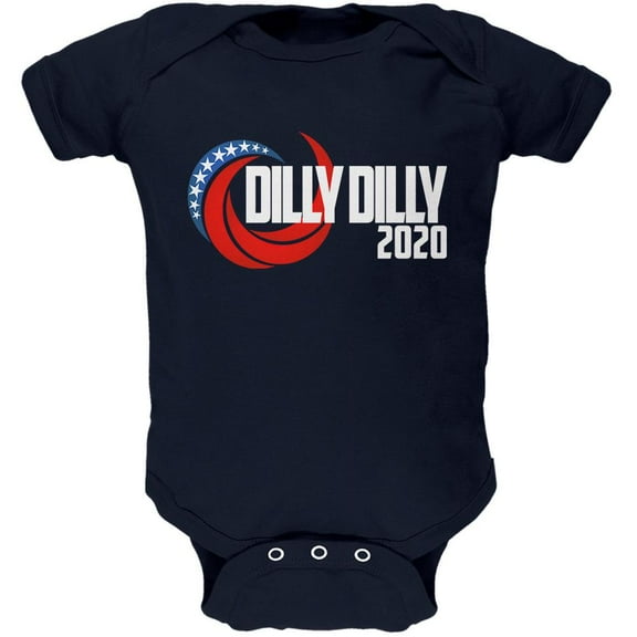 Presidential Election 2020 Dilly Dilly Swoosh Funny Soft Baby One Piece Navy 0-3 M