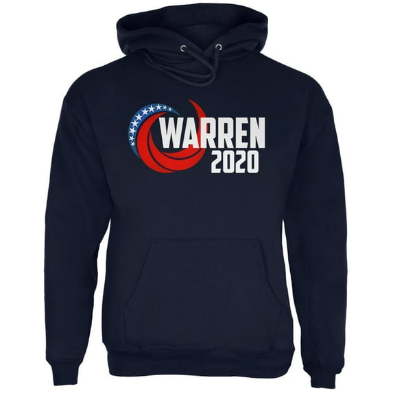 Presidential Election 2020 Elizabeth Warren Swoosh Mens Hoodie Navy 2XL